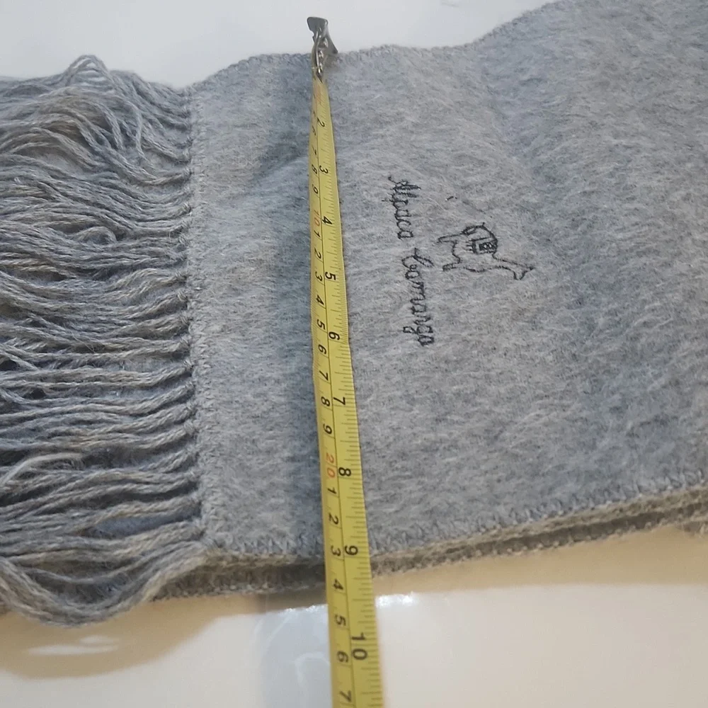 Alpaca Camargo Peruvian Alpaca Wool Gray Scarf EUC